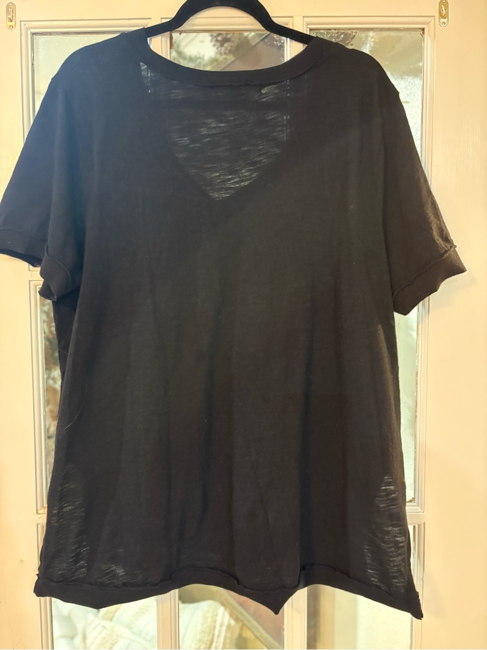 🖤 Project Social T Oversized V-Neck Tee | Black | Size Large | Side Slits - Picture 4 of 6